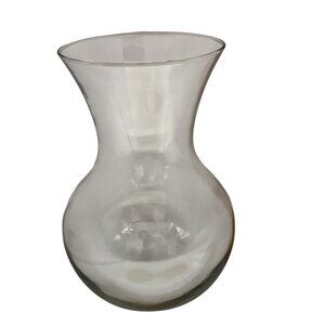 Clear Glass Hourglass-Shaped Vase For Home Decor Or Floral Arrangements C85